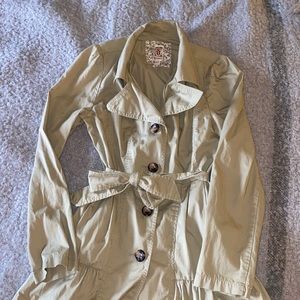Tan Flared Trench Coat